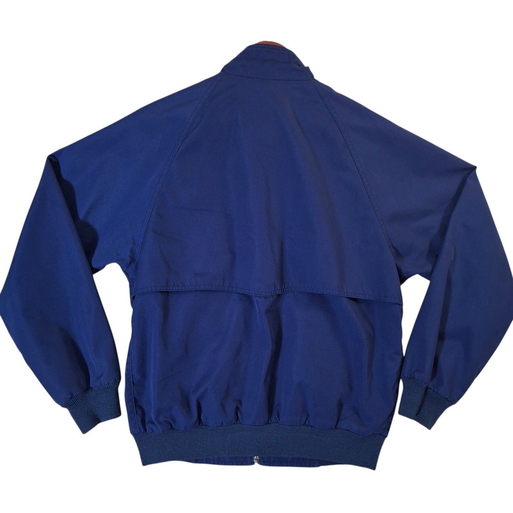 VTG Eddie Bauer Bi-Swing Jacket Men's Small Blue Bomber Lined 90s Geometric - Picture 2 of 10